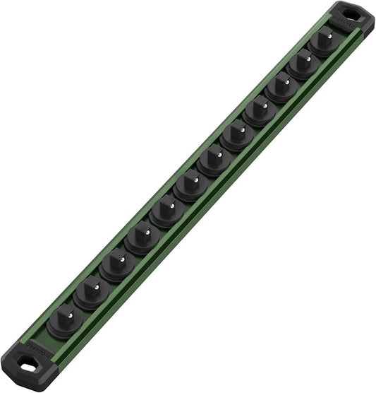 WORKPRO Magnetic Socket Organizer, 1/4-Inch Drive Aluminum Alloy Socket Rail by WORKPRO