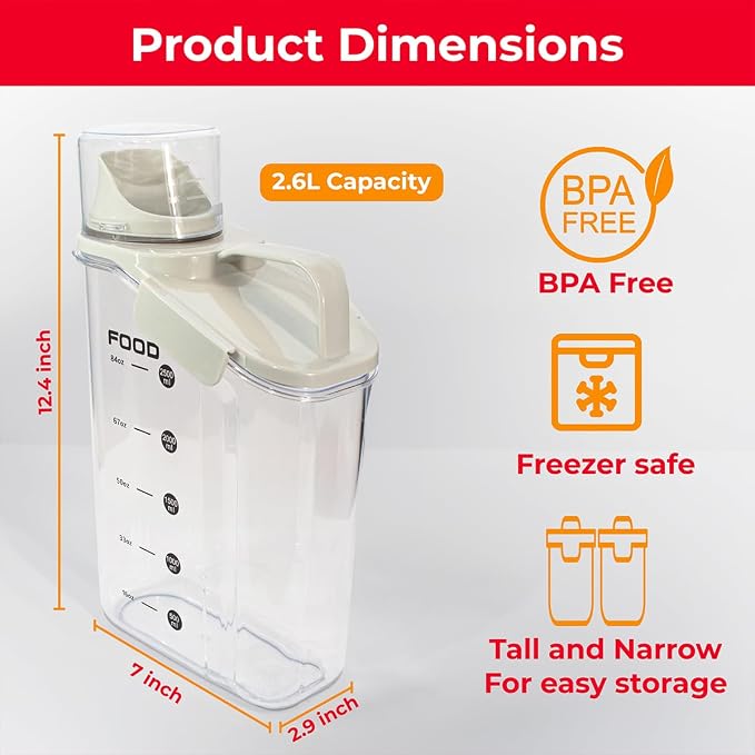 Two Pack Food & Cereal Storage Container - Image 6