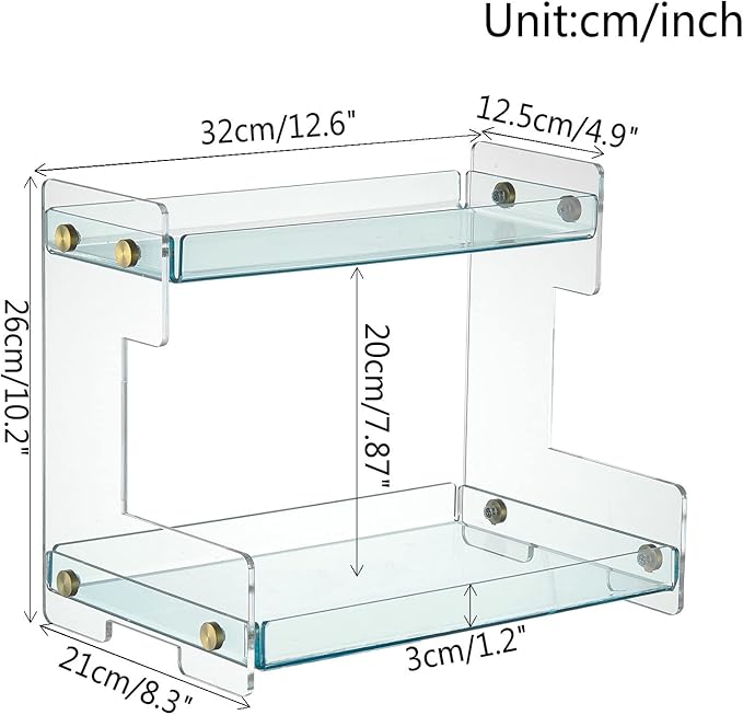 Bathroom Organizer Countertop, 2 Tier Bathroom Counter Organizer Kitchen Spice - Image 2
