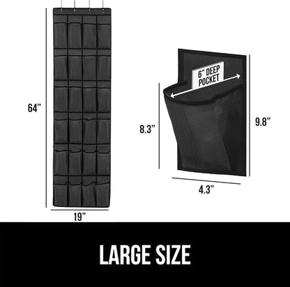 GORILLA GRIP Over the Door Shoe Organizer, 24 Extra Large Breathable Mesh - Image 6