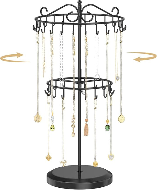 MODOWEY Rotating Necklace Holder Organizer Display Stand by MODOWEY