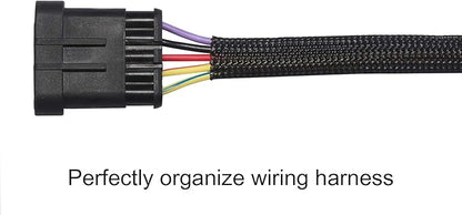 25ft - 1/8 inch PET Expandable Braided Sleeving – Black – Alex Tech Braided - Image 3