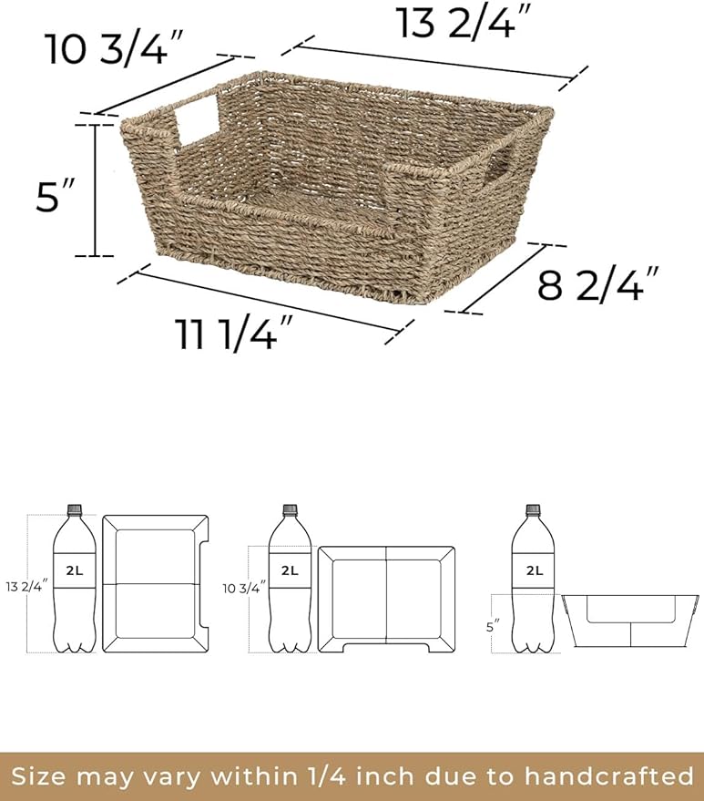 StorageWorks Wicker Storage Basket - Image 2