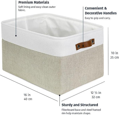 OrganiHaus Extra Large Fabric Storage Baskets - Image 2