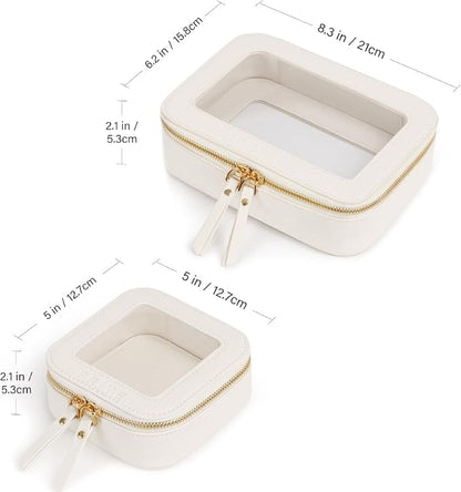 Prite Clear Makeup Bag Set for Women Portable Clear Makeup Bag Cute Waterproof - Image 2
