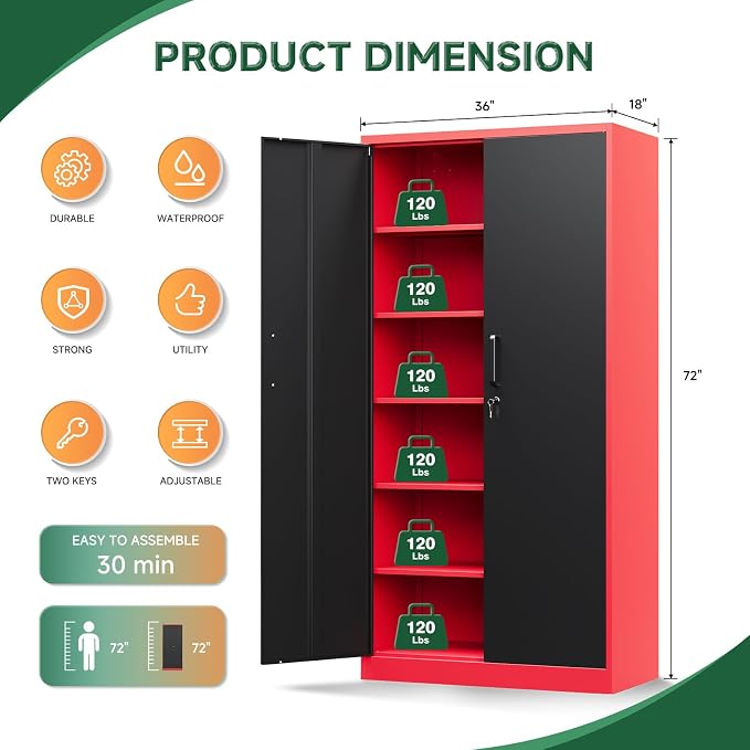 Letaya Metal Garage Storage Cabinets - Image 3