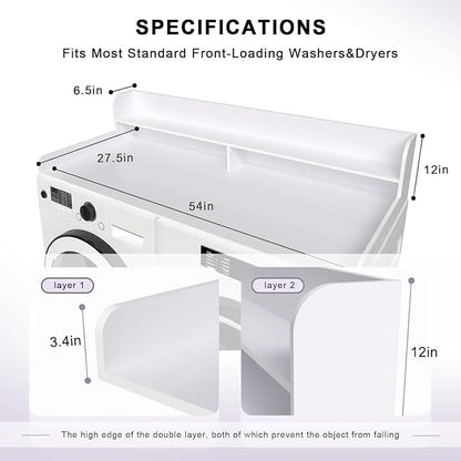 2-Tier Washer and Dryer Countertop Shelf, Laundry Room Storage & Organization - Image 3