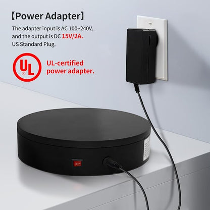 19.7In Remote Large Motorized electric turntable Rotating platform Photography - Image 9