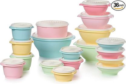 Tupperware Heritage Collection 36 Piece Food Storage Container Set in Vintage by Tupperware
