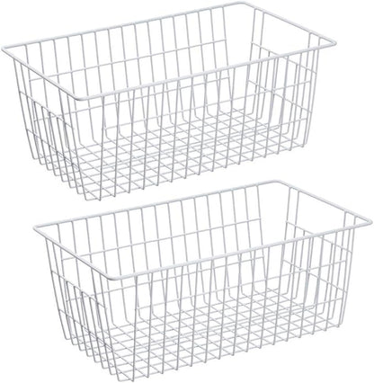 SANNO Freezer Baskets Wire Storage Baskets Closet Baskets Bin Farmhouse by SANNO
