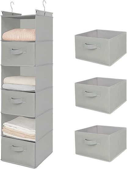 MAX Houser 6 Tier Shelf Hanging Closet Organizer, Closet Hanging Shelf by MAXHouser