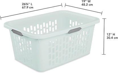 Sterilite Laundry Basket, Plastic Clothes Hamper, Large Rectangle Bin - Image 3