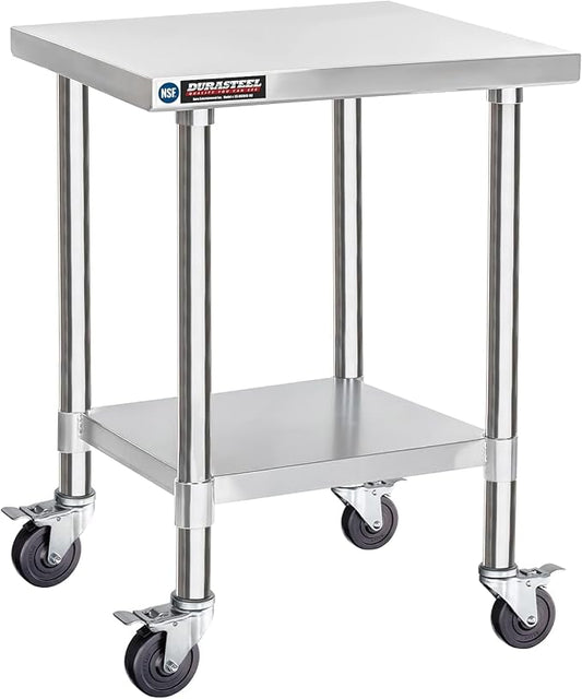 DuraSteel 30x18 NSF Stainless Steel Cart Work Table by DuraSteel