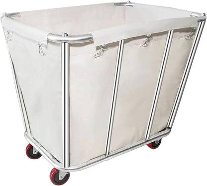 10 Bushel Laundry Cart with Wheels, Heavy Duty Industrial Rolling Commercial by Graywlof