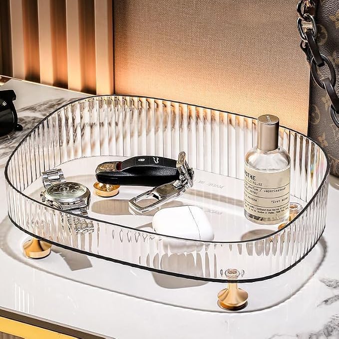 Vanity Tray Perfume Organizer – Acrylic Bathroom Tray, Countertop Storage Decor - Image 3