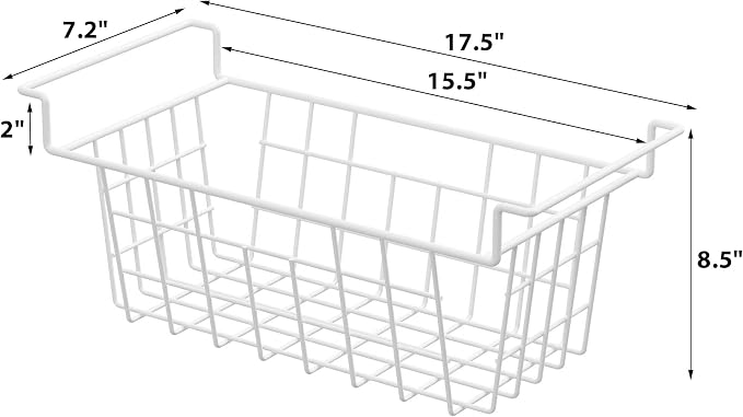 Chest Freezer Organizer Bins, Deep Freezer Basket Storage Wire Metal Hanging - Image 3