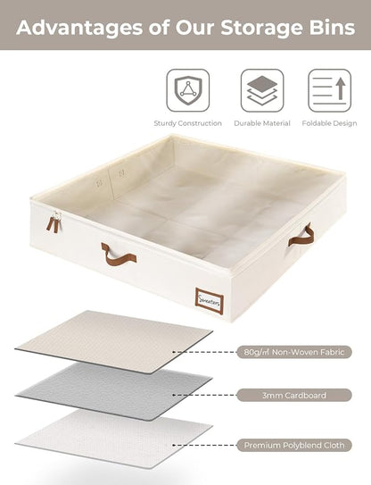 StorageWorks Underbed Storage Box, Under Bed Clothes Organizer - Image 5