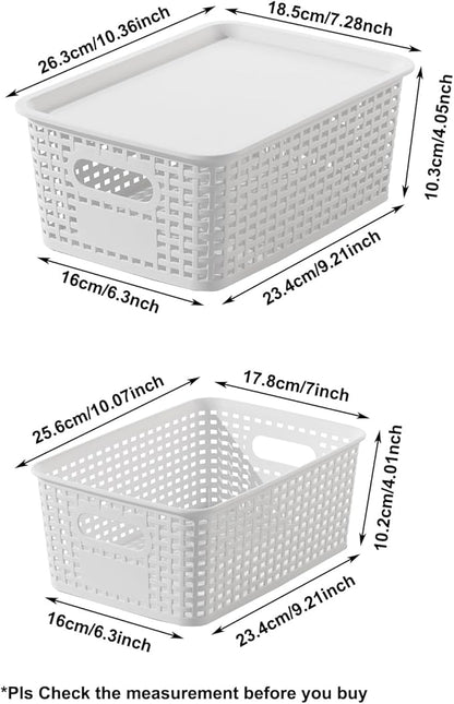 White Plastic Storage Baskets - Image 6