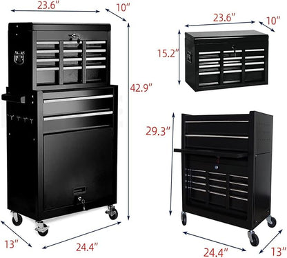 8-Drawer High Capacity Rolling Tool Box - Image 3