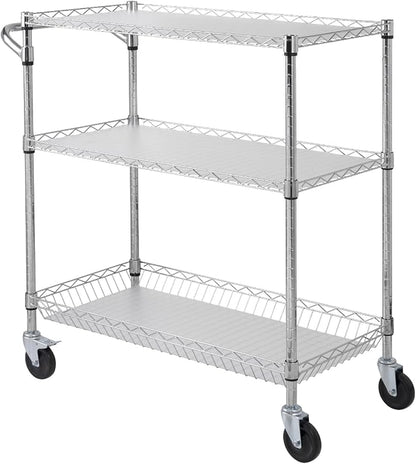 VEVOR Kitchen Utility Cart, 3 Tiers, Wire Rolling Table - Image 9