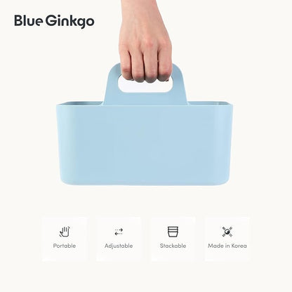 BLUE GINKGO Stackable Organizer Caddy – Korean-Made Portable Tote - Image 5