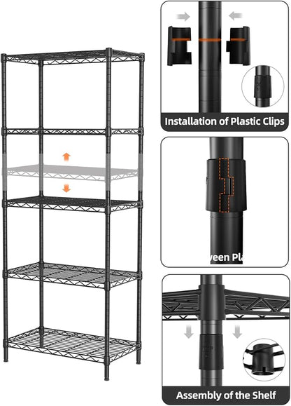 SINGAYE Shelf Wire Shelving Adjustable Storage Shelves Rack Standing Units - Image 6