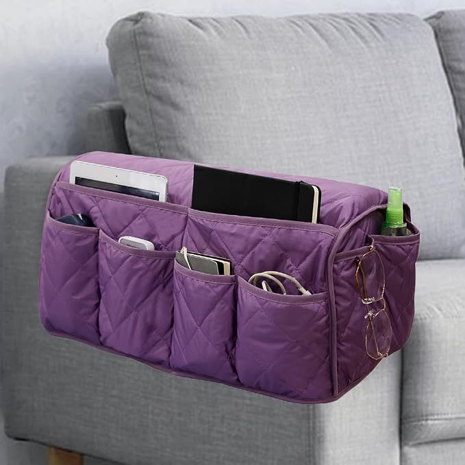 Sofa Armrest Organizer, Couch Remote Control Holder by DECKALY
