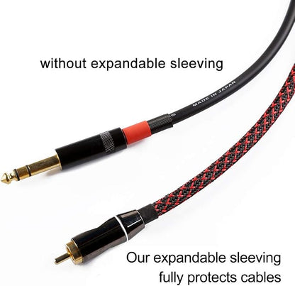 100ft - 3/4 inch PET Expandable Braided Sleeving – BlackRed – Alex Tech Braided - Image 2