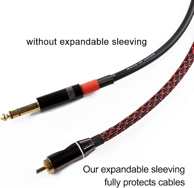 25ft - 1/4 inch PET Expandable Braided Sleeving – BlackRed – Alex Tech Braided - Image 2