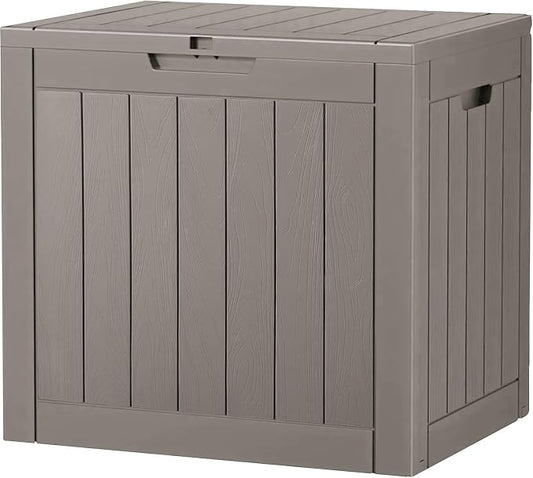 32 Gallon Deck Box Lockable Resin Indoor Outdoor Storage Box waterproof Outdoor by LHBGO