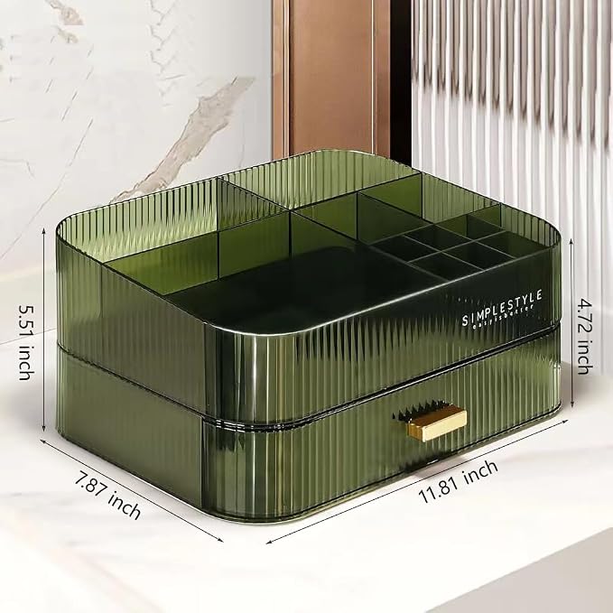 MIUOPUR Makeup Organizer with Stackable Drawers, Bathroom Vanity Organizers and - Image 7