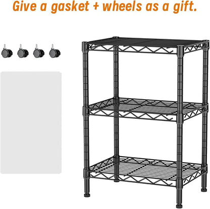 3 Tier Adjustable Storage Shelves Heavy Duty Metal Utility Shelf Wire Shelving - Image 4