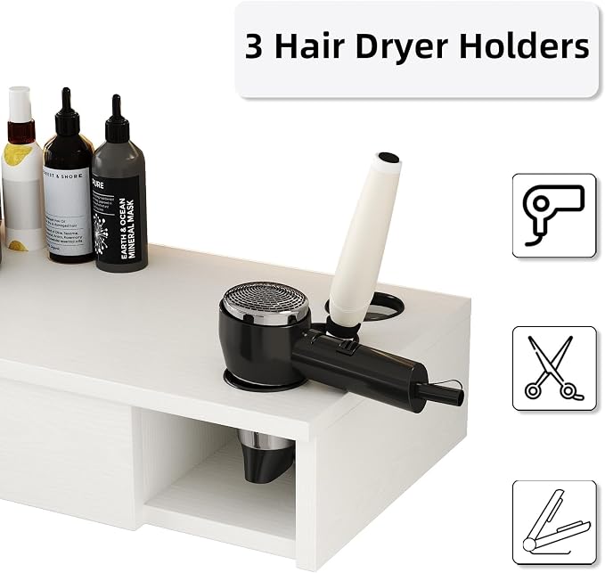 4ever2buy Salon Stations for Hair Stylist, Wall Mount Barber Station - Image 3