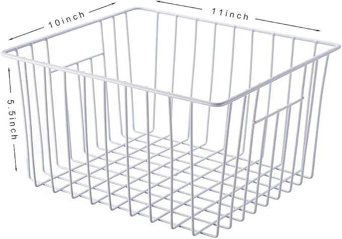 Freezer Wire Baskets Storage Organizer, Household Storage Metal Wire Bins - Image 3