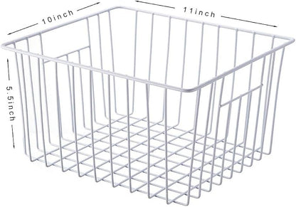 Freezer Baskets Storage Organizer, Refrigerator Metal Wire Basket bins - Image 2