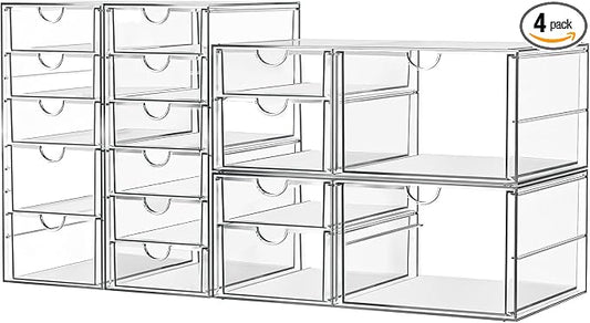 Makeup Acrylic Organizer with 17 Drawers, Desk Organizers and Accessories by ARSTPEOENeatChic