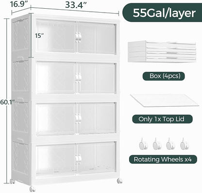 880QT Extra Large Stackable Storage Bins - Image 2