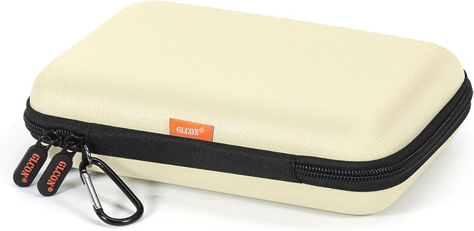 Clean-Beige Hard Shell Case for Electronic Accessories Organizer by GLCON