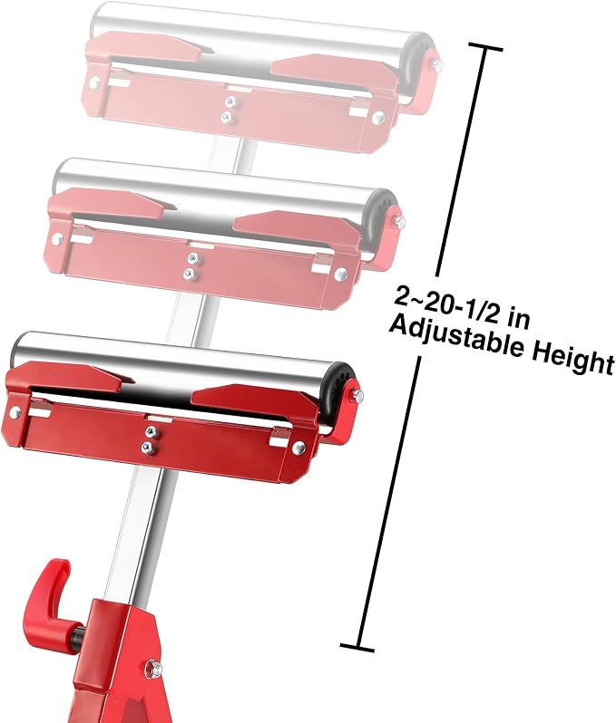 WORKPRO Folding Roller Stand Height Adjustable, Heavy Duty 250 LB Load Capacity - Image 5