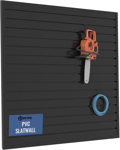 Slatwall Panel Garage Organizer PVC Slatwall Heavy Duty Wall Mounted Rack by BRITINE