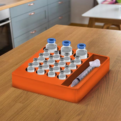 Vial Holder for Refrigerator Use | Home Vial Organizer Tray for Peptide– - Image 4