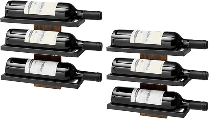 Hoctieon 3-Tier Wall Mount Wine Rack Set, Wall Mounted Wine Bottle Racks by Hoctieon