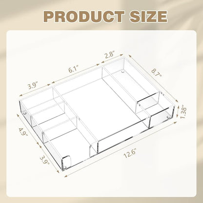 Acrylic Drawer Organizer Clear Desk Drawer Organizer Trays - Image 2