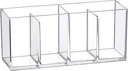 Amazing Abby - Glamour - Acrylic 4-Compartment Makeup Organizer, Transparent - Image 5