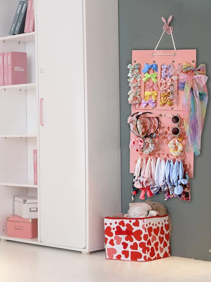 Hanging Jewelry Organizer for Girls Storage Holder Display Board Felt Wall - Image 4