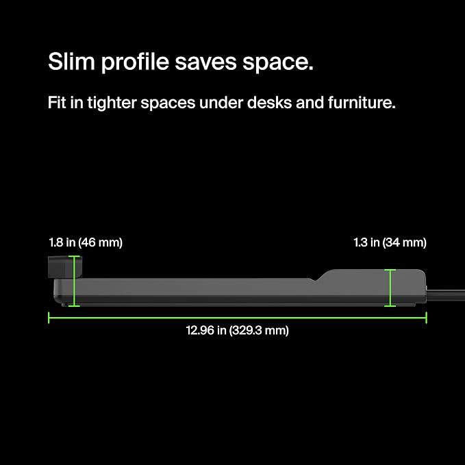 Belkin 12-Outlet Surge Protector Power Strip w/ 12 AC Outlets & 8ft Flat Plug - Image 5