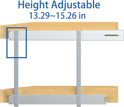 Wooden Soft Close Pull out Cabinet Organizer 26" D x 4.3" H, Heavy Duty Slide - Image 3