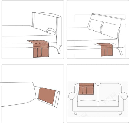 HAOMAIJIA Anti Slip Sofa Armrest Organizer Arm Chair Bedside Caddy Storage - Image 6