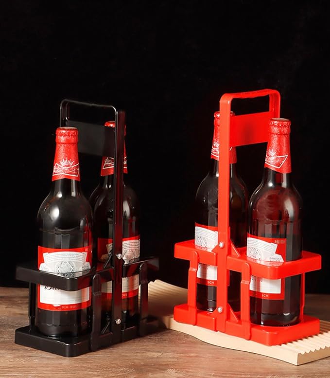 Foldable Beer Carrier 2/4/6 Pack, Heavy-Duty Plastic Drink Caddy, Portable - Image 4