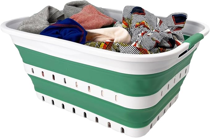 SAMMART 42L Collapsible Plastic Laundry Basket by SAMMART